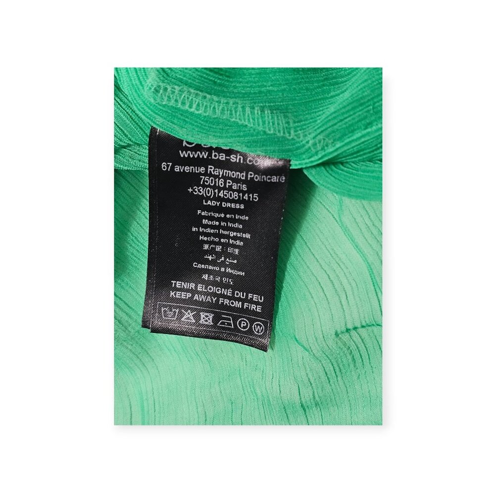 ba&sh Odeon Paisley Print Mini Dress Green Pink Cotton Size 2 - Picture 9 of 10